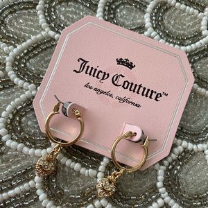 Juicy couture dangle heart earrings